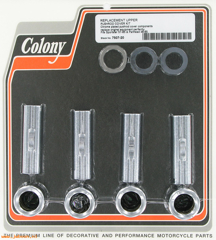 C 7507-20 (17950-48 / 142-48): Upper pushrod covers - IronSporty in stock XLs '57-'85. FL 48-65