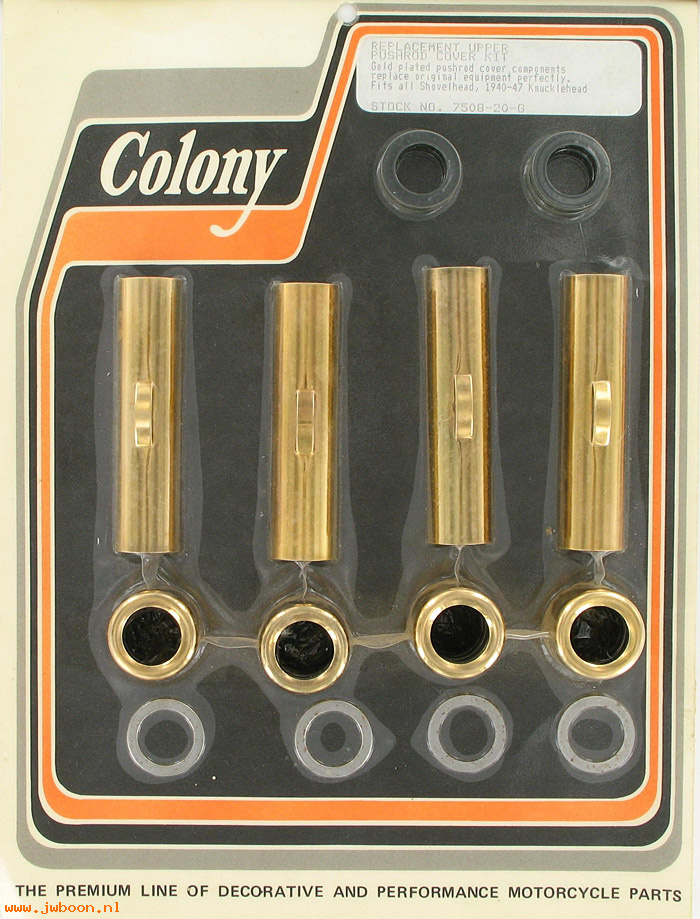 C 7508-20-G (17949-40 / 142-40): Upper pushrod cover kit - EL, FL '40-'47, in stock, Colony
