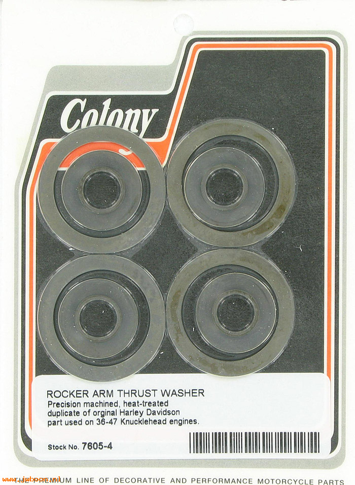 C 7605-4 (17465-36 / 17482-36): Rocker arm thrust washers - EL, FL '36-'47, in stock, Colony