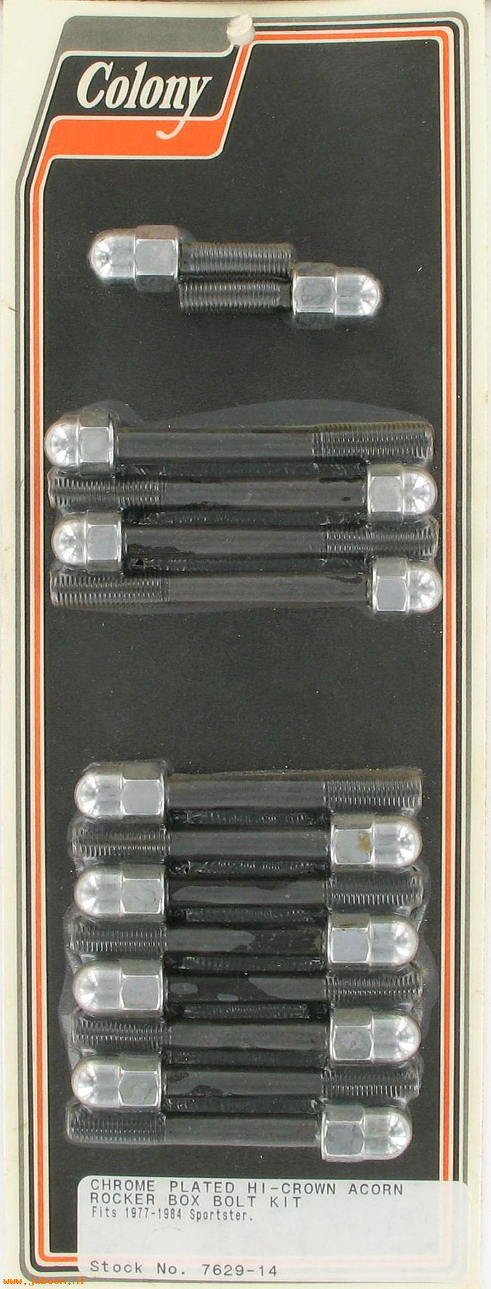 C 7629-14 (): Rocker box bolt kit - Ironhead XL's '77-'85, in stock, Colony