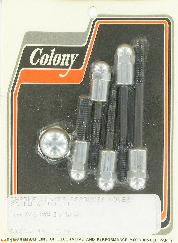C 7630-3 (): Sprocket cover screws and nuts - Sportster XL's '77-'85, in stock