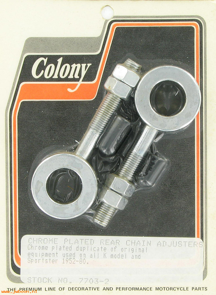 C 7703-2 (39985-52): Rear chain adjusters (2) - K,KH,Ironhead Sporty XL 52-80,in stock