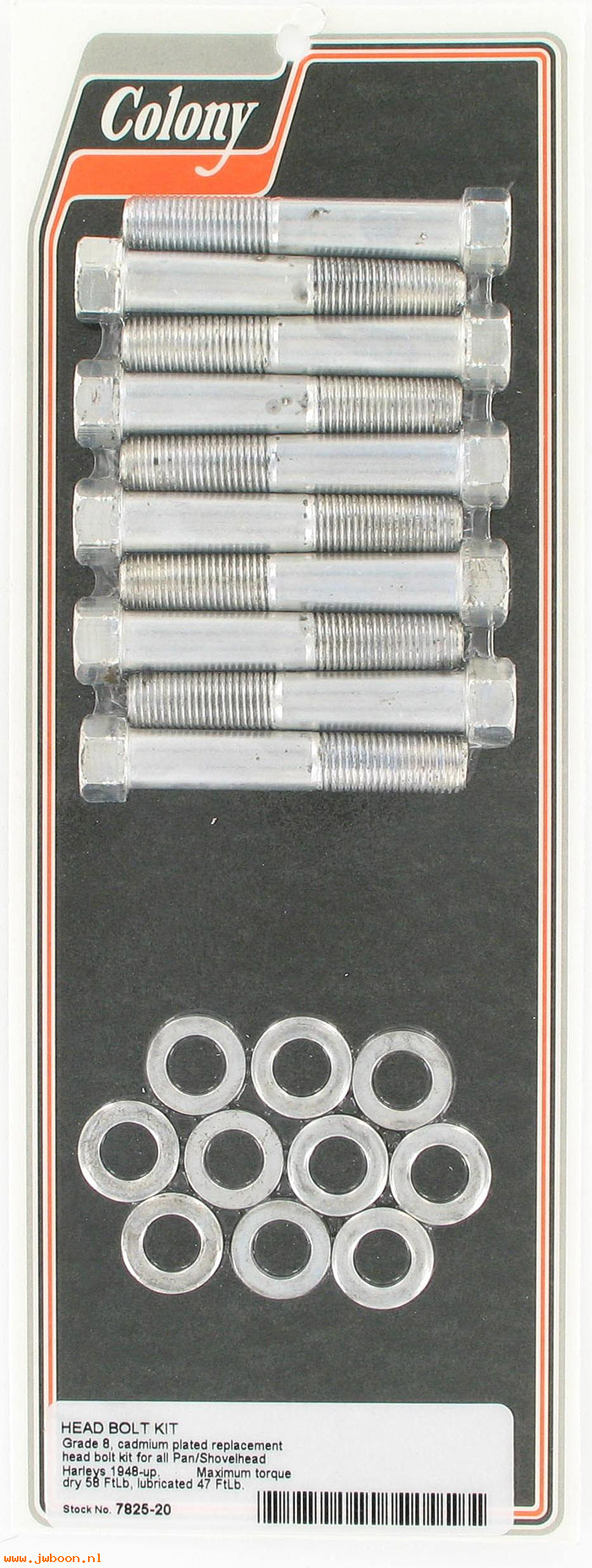 C 7825-20 (16814-48 / 14-48): Head bolt kit, hex heads, 1038CP - Big Twins, EL, FL, FX 48-84