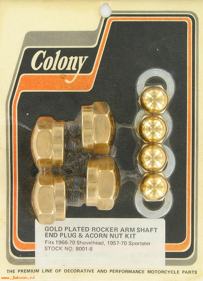 C 8001-8 (17448-57): Rocker arm shaft end plug and acorn nut kit - FL 66-70. XL 57-70