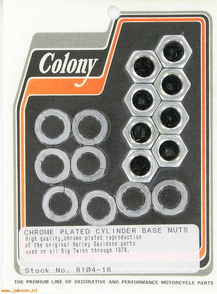 C 8104-16 (    7839 / 0134): Cylinder base nuts, stock - Big Twins '30-e'78, in stock, Colony