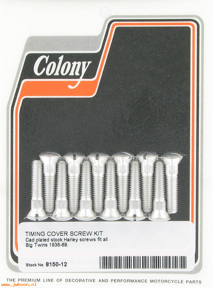 C 8150-12 (    2341 / 056): Gear cover screw kit - Big Twins '30-'69, in stock, Colony