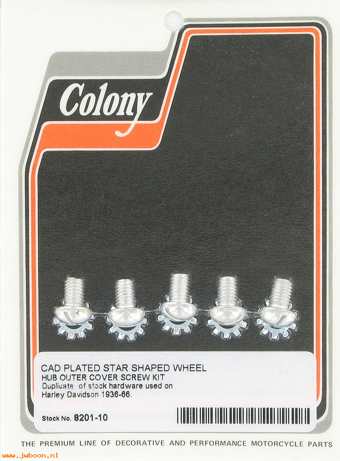 C 8201-10 (    2756 / 050): Wheel star hub screws - Big Twins '36-'66. 750cc 35-66, in stock