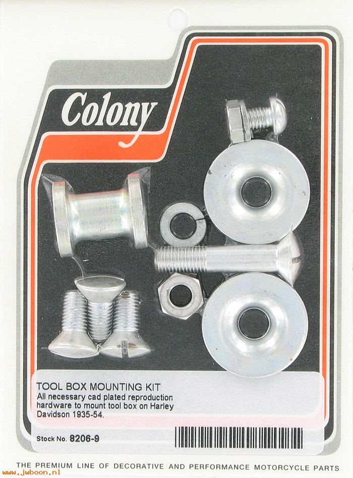 C 8206-9 (64472-35 / 64474-40): Tool box mounting kit - All models '35-'64, in stock, Colony