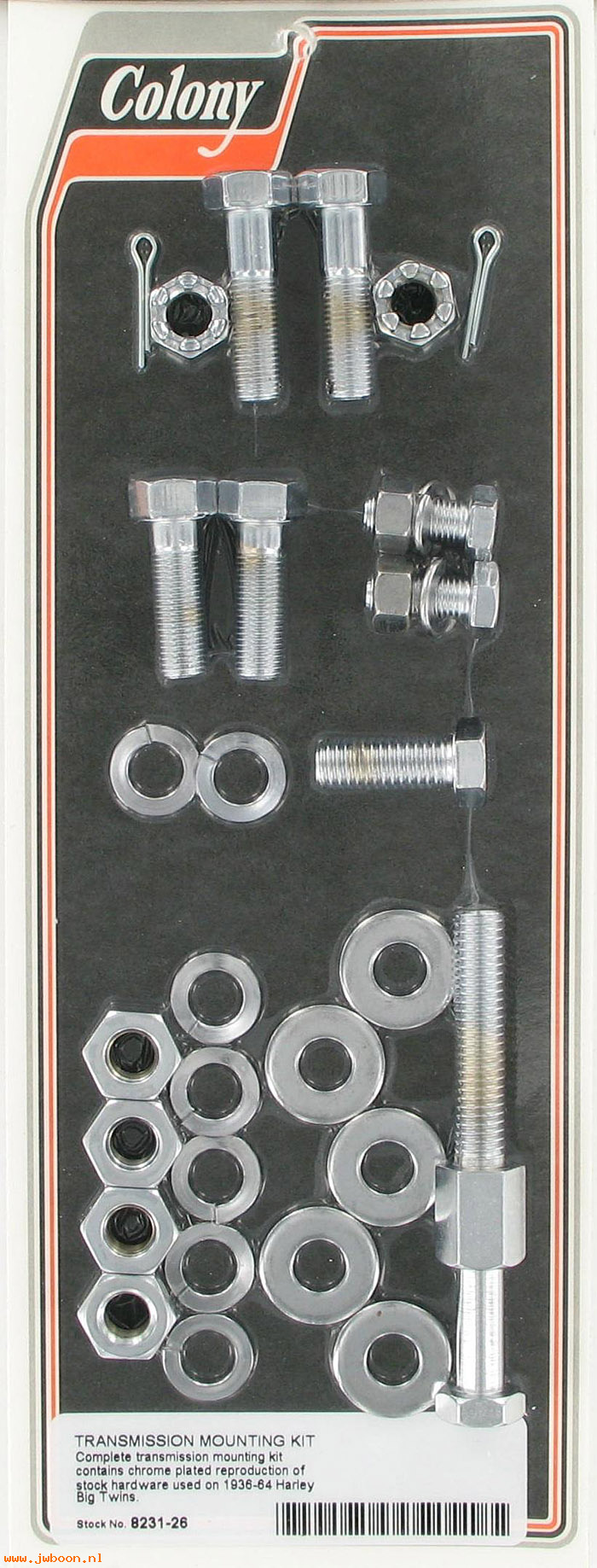 C 8231-26 (34735-36 / 7796): Transmission mounting kit - Big Twins '36-'64, in stock, Colony