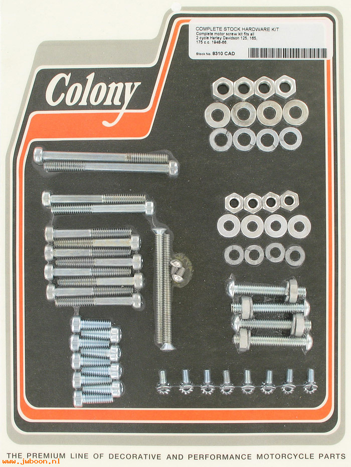 C 8310CAD (): Stock hardware kit - 125cc, 165cc, 175cc 2-stroke models '48-'66
