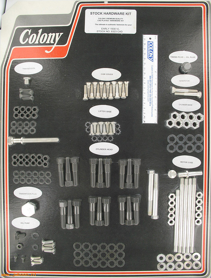 C 8323CAD (): Stock hardware kit - VL early'30, in stock Colony