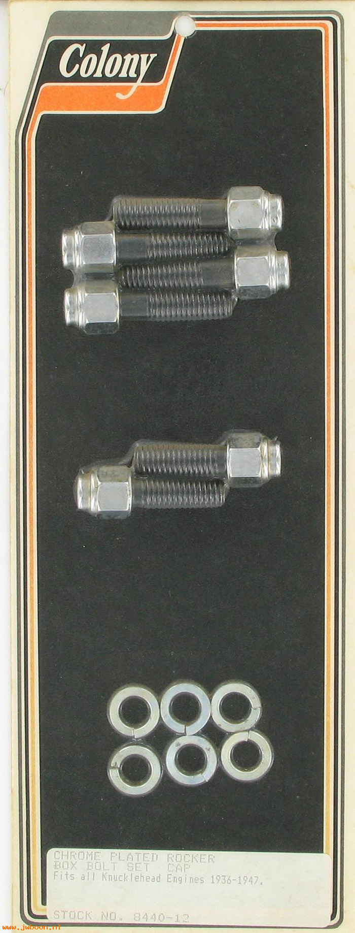 C 8440-12 (): Rocker box bolt kit - EL, FL '36-'47, Colony in stock