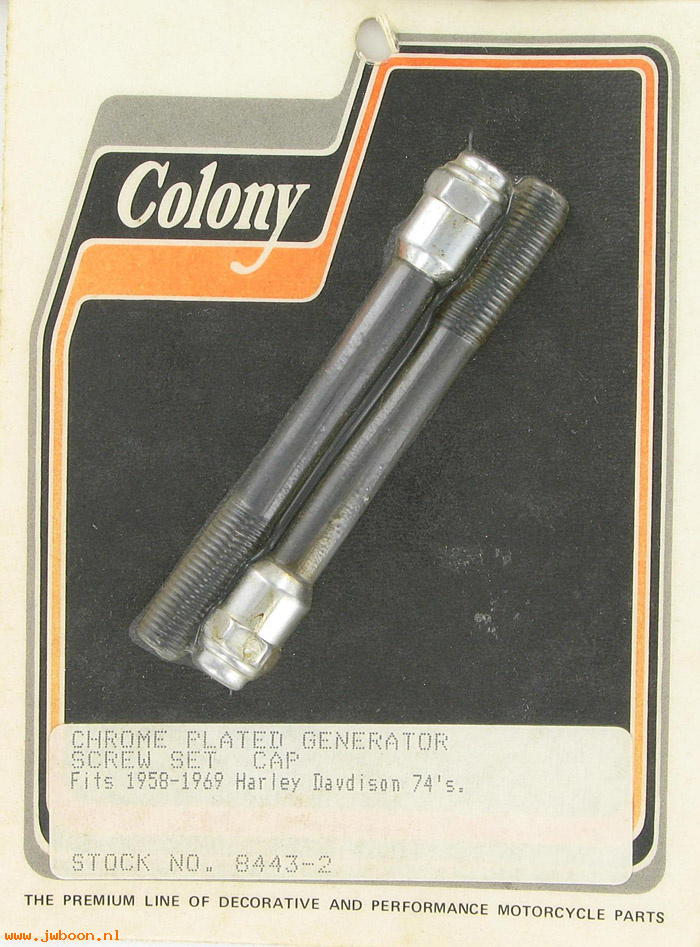 C 8443-2 (): Generator screws (2) - Big Twins FL '58-'69, Colony in stock