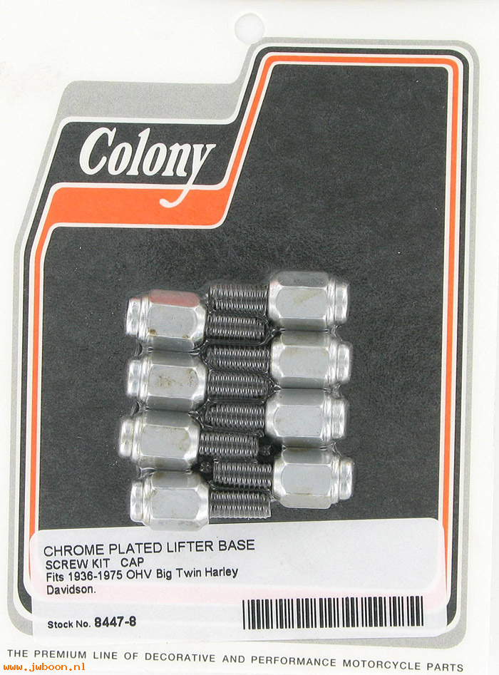 C 8447-8 (): Lifter base screw kit - Big Twins '30-'75, Colony in stock