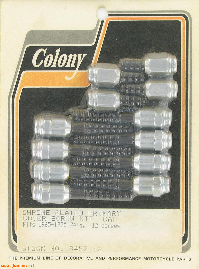 C 8452-12 (): Primary cover screw kit - Big Twins FL '65-'70, Colony in stock