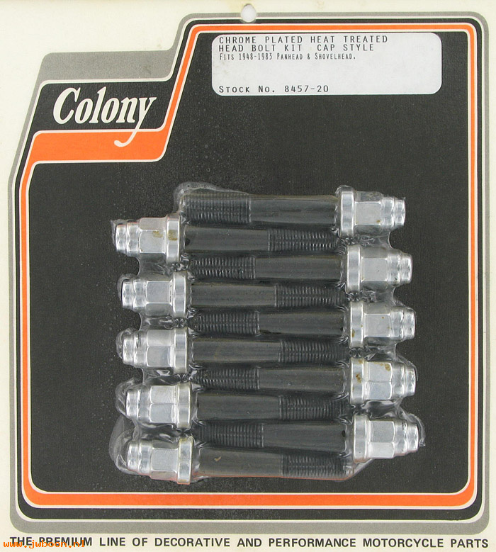 C 8457-20 (): Head bolt set - Panhead Shovelhead EL,FL 48-84, Colony in stock