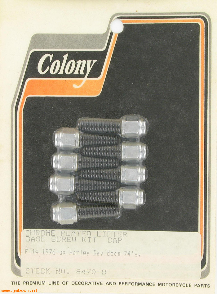 C 8470-8 (): Lifter base screw kit,Colony in stock - Shovelhead Big Twins '76-