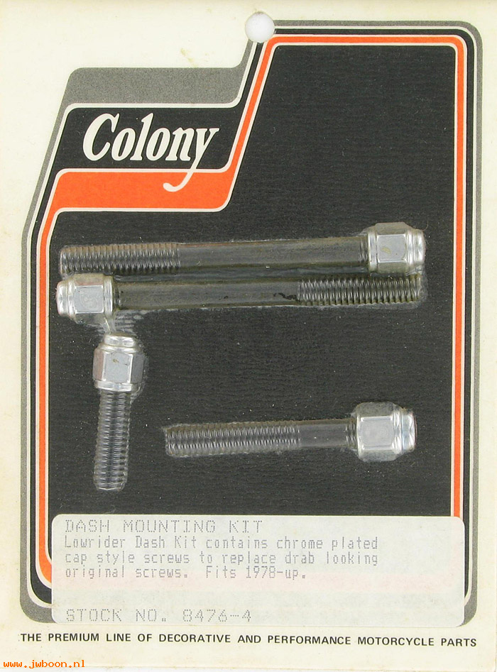 C 8476-4 (): Dash mounting screw kit - Shovelhead FX '77-'85, Colony in stock