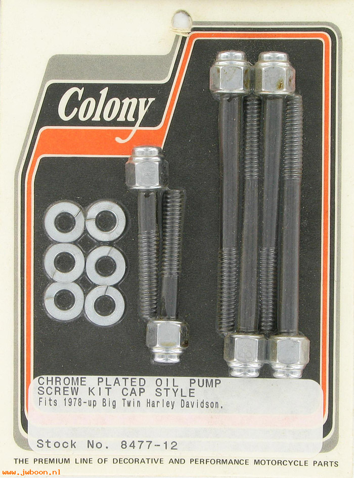C 8477-12 (): Oil pump screw kit - Big Twins '78-'91, Colony in stock