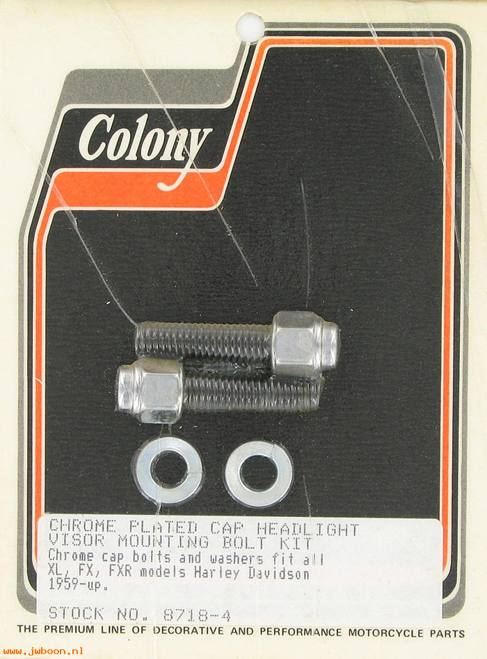 C 8718-4 (): Headlite visor mounting kit - Colony Ironhead XL, FX, FXR '59-