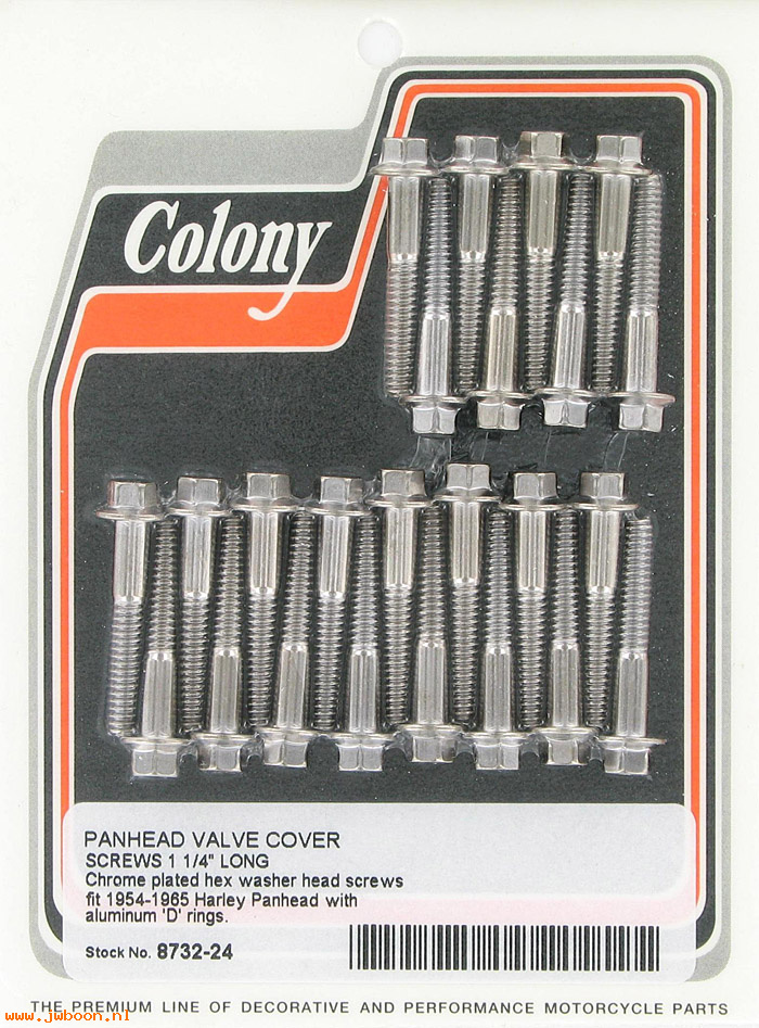 C 8732-24 (    3578W): Valve cover screws, 1-1/4" long, hex head - FL '54-'65, in stock
