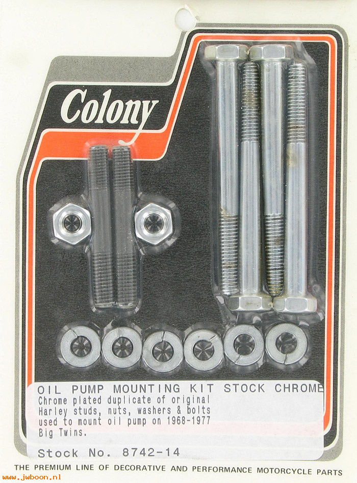 C 8742-14 (26390-68 / 5430W): Oil pump mounting kit, stock - FL '68-'77, in stock, Colony