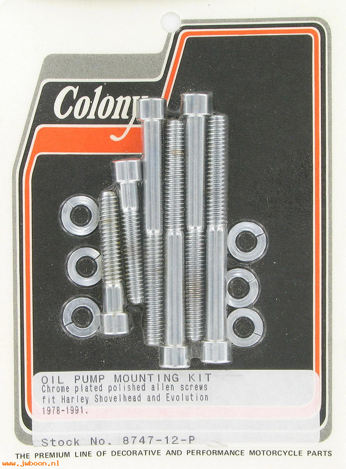 C 8747-12-P (): Oil pump mounting kit, polished Allen screws - FL 78-91, in stock