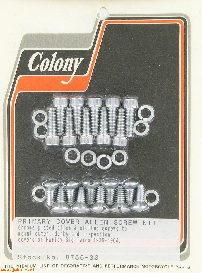 C 8756-30 (): Primary cover screws, Allen and slotted - Big Twins 36-64, Colony