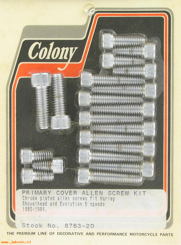 C 8763-20 (): Primary cover screws, Allen - Big Twins '80-'84, 5-speed,in stock