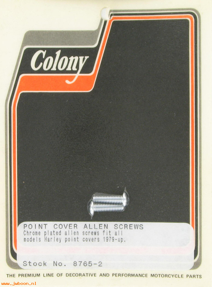 C 8765-2 (): Point cover screws (2), Allen - FL,FX,XL '79-    in stock, Colony