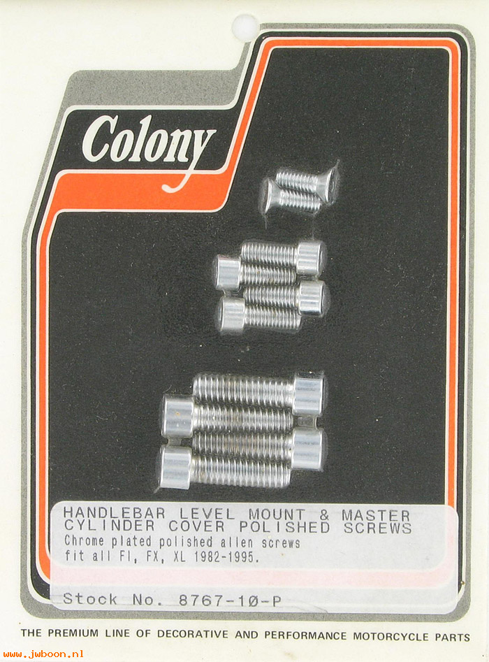 C 8767-10-P (): Handlebar lever and master cylinder screws - FL, FX, XL '82-'95