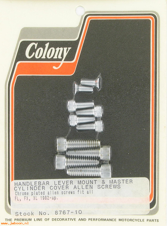 C 8767-10 (): Handlebar lever and master cylinder screws - FL, FX, XL '82-'95