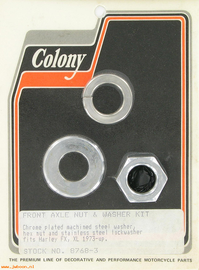 C 8768-3 (    7813): Front axle nut, 5/8"-18, and washer, in stock, Colony - FX,XL 73-