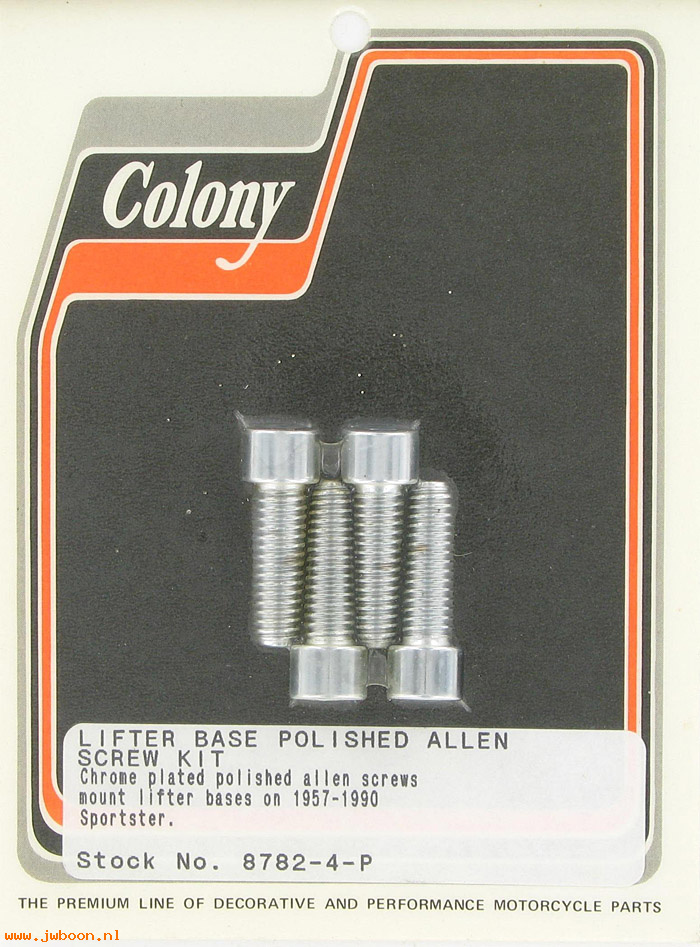 C 8782-4-P (): Lifter base screw kit (4), polished Allen - XL 57-90, in stock