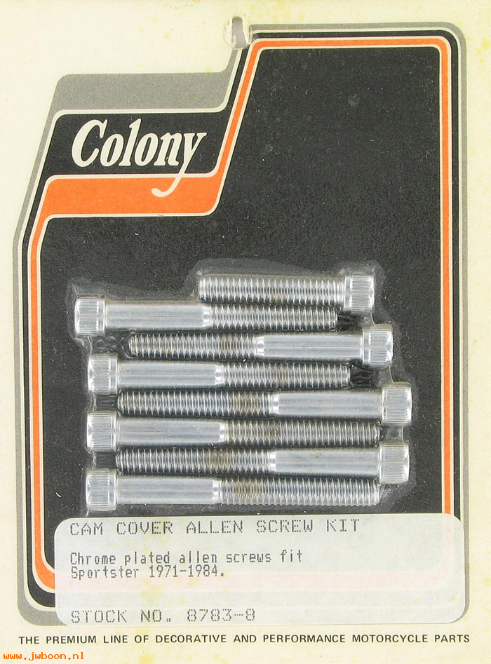 C 8783-8 (): Cam cover screw kit, Allen - Sportster XL 71-85, in stock, Colony