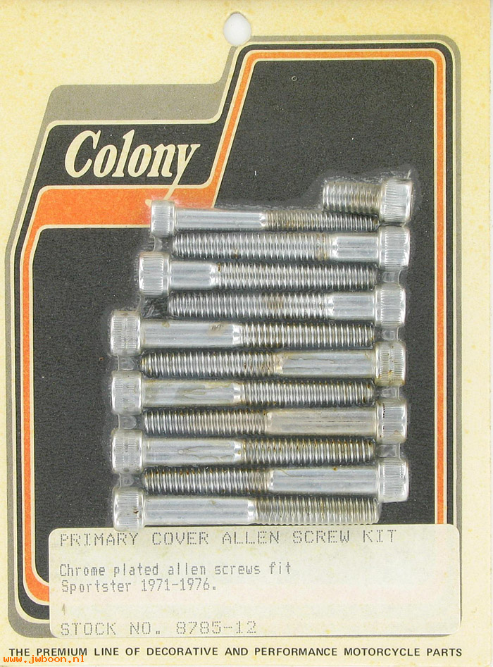 C 8785-12 (): Primary cover screw kit, Allen - Ironhead Sporty XL's '71-'76