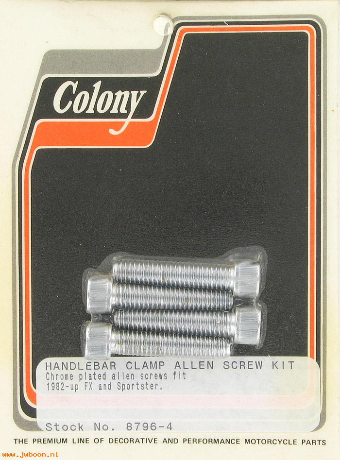 C 8796-4 (): Handlebar clamp screws, Allen, in stock, Colony - FX, XL '82-