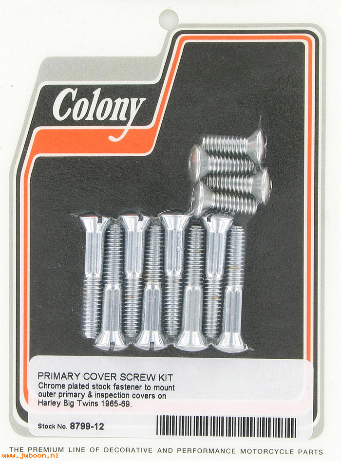 C 8799-12 (    2345 / 1354W): Primary cover screw kit, stock - Big Twins FL 65-69, Colony