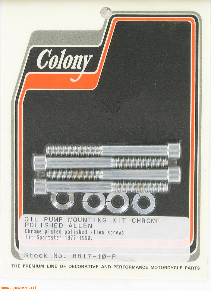 C 8817-10-P (): Oil pump mount kit, polished Allen - Sporty XL's '77-'90,in stock