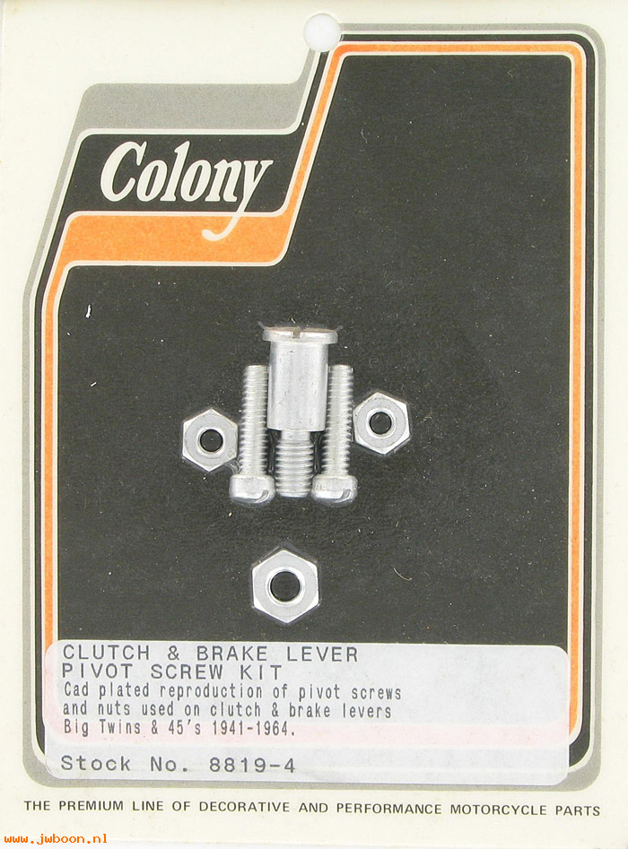 C 8819-4 (45031-41 / 4156-41): Brake and clutch lever pivot screws (2) - Big Twins, 750cc 41-64