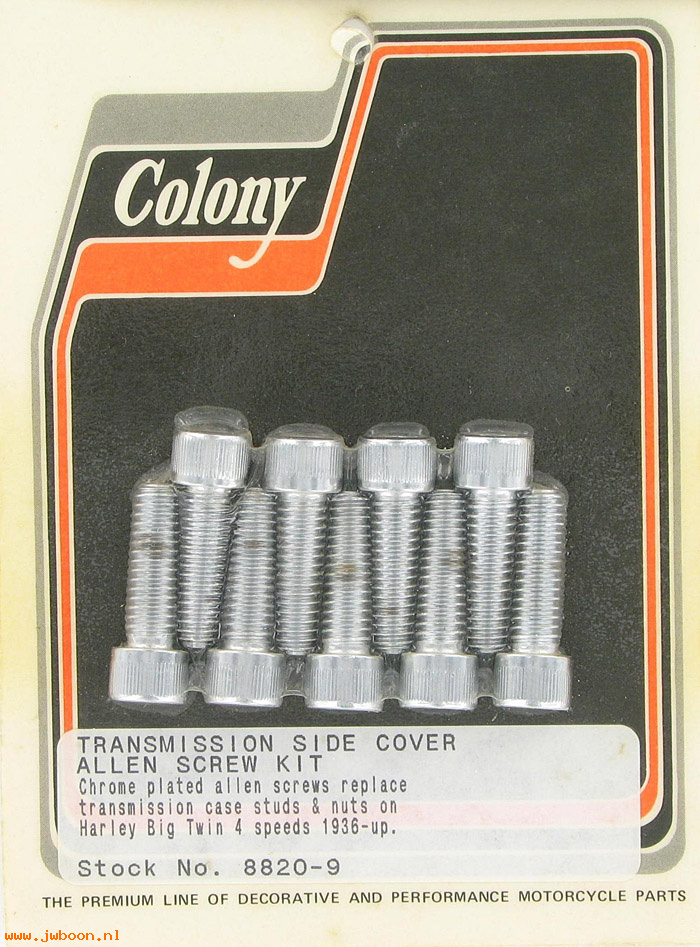 C 8820-9 (): Transmission side cover screws, Allen - Big Twins '36-    4-speed