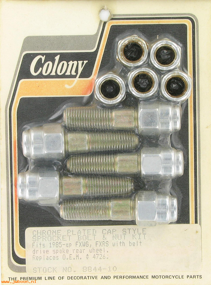 C 8844-10 (    4726): Rear sprocket bolts, cap - Big Twins,belt drive/spoked rear wheel