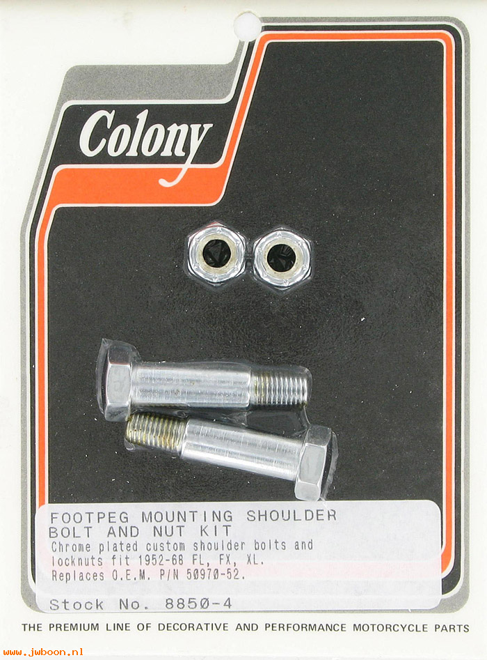 C 8850-4 (50970-52): Footpeg mount kit, custom - FL, FLH 41-E81, in stock, Colony