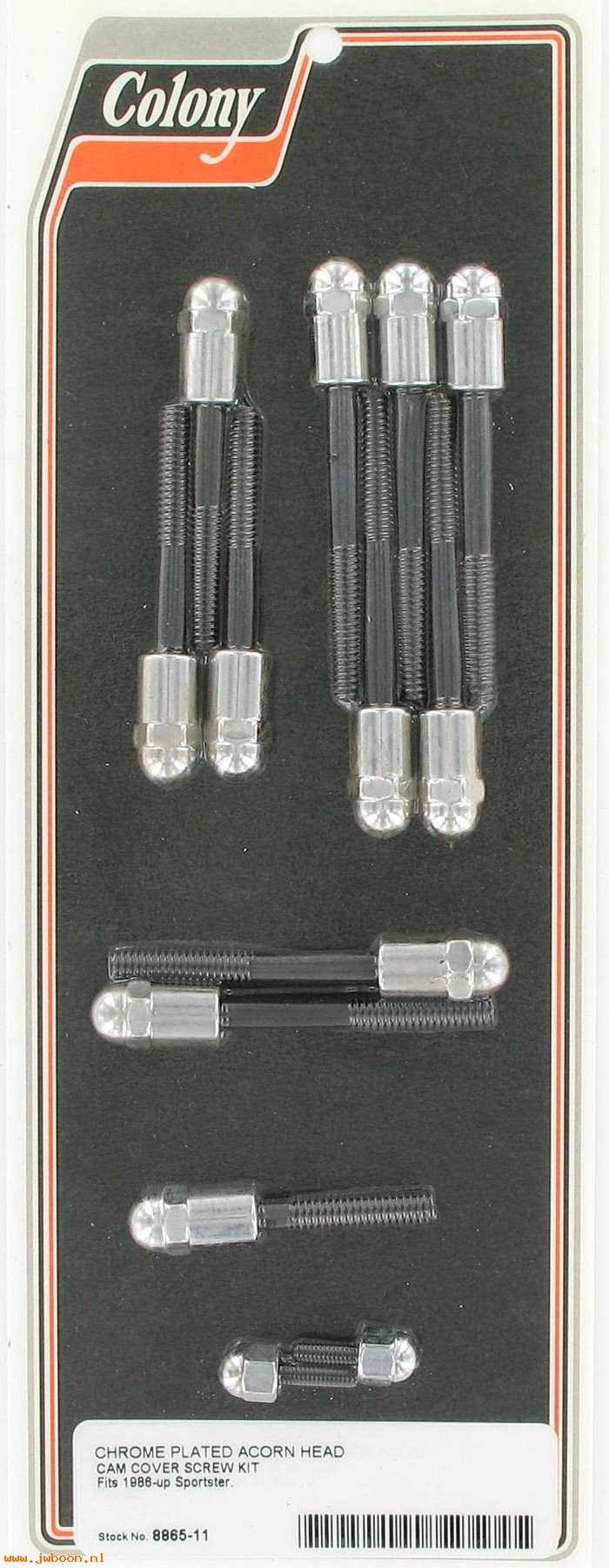 C 8865-11 (): Cam cover screws kit, acorn - Sportster, XL 883 / 1100 '86-'03