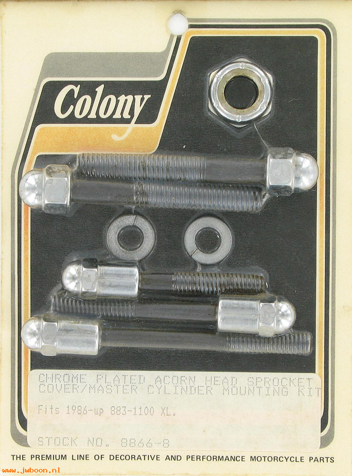 C 8866-8 (): Sprocket cover, master cylinder screws, acorn - XL '86-'03
