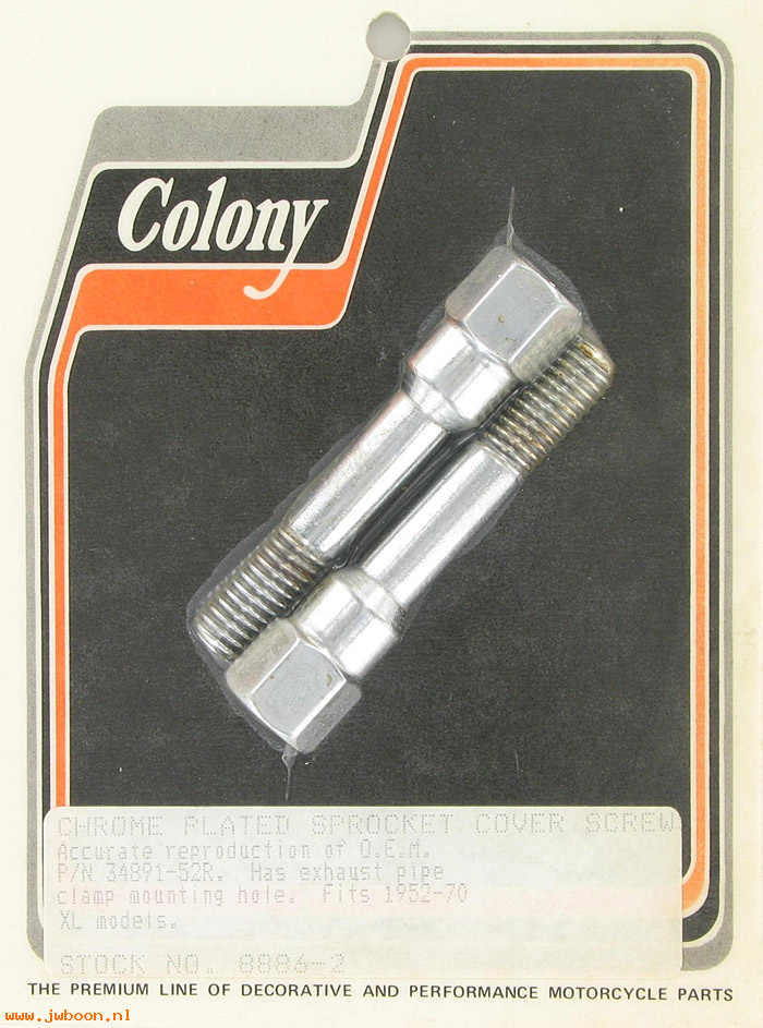 C 8886-2 (34890-52): Sprocket cover screws, hex head - K, KH, XL '52-'70. XR 750