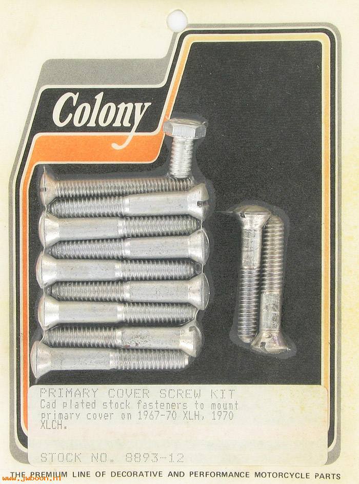 C 8893-12 (): Primary cover screw kit, stock - XLH '67-'70,  XLCH 1970,in stock