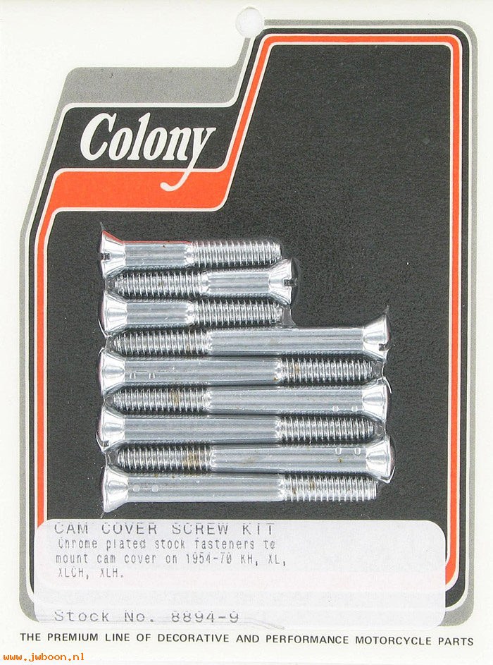 C 8894-9 (): Cam cover screw kit, stock - KH, Ironhead XL '54-'70, in stock