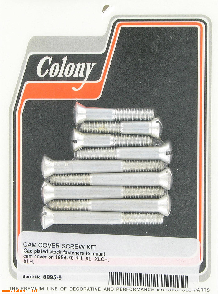 C 8895-9 (): Cam cover screw kit, stock - KH, Ironhead XL '54-'70, in stock