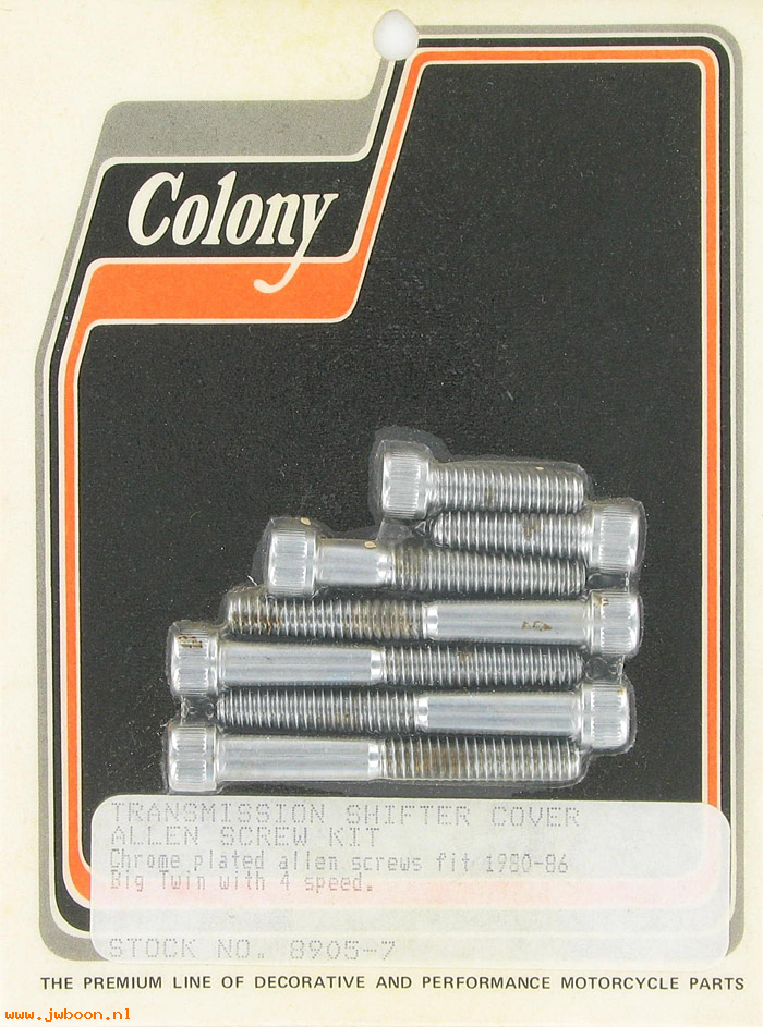 C 8905-7 (): Shifter cover screw kit, Allen - Big Twins FL '80-'86, 4-speed